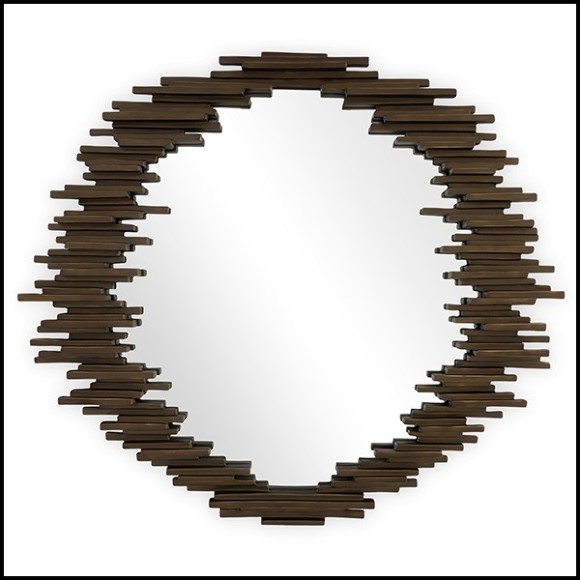 Miroir avec structure en acajou massif peint en finition bronze avec miroir en verre 119-Parment