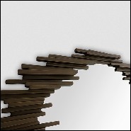 Miroir avec structure en acajou massif peint en finition bronze avec miroir en verre 119-Parment