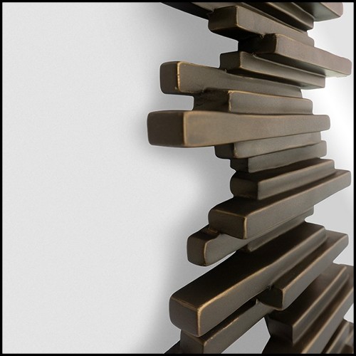 Miroir avec structure en acajou massif peint en finition bronze avec miroir en verre 119-Parment