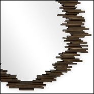 Miroir avec structure en acajou massif peint en finition bronze avec miroir en verre 119-Parment