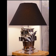 Table lamp made with an authentic engine cylinder from piper aircraft PC-Piper Cylinder