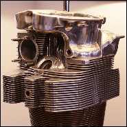 Table lamp made with an authentic engine cylinder from piper aircraft PC-Piper Cylinder