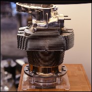 Table lamp made with an authentic engine cylinder from piper aircraft PC-Piper Cylinder