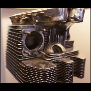 Table lamp made with an authentic engine cylinder from piper aircraft PC-Piper Cylinder