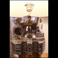 Table lamp made with an authentic engine cylinder from piper aircraft PC-Piper Cylinder