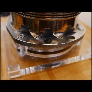 Table lamp made with an authentic engine cylinder from piper aircraft PC-Piper Cylinder