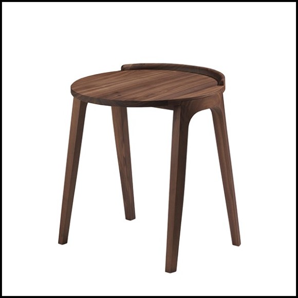Side table all in solid handcrafted walnut wood 163-Terry