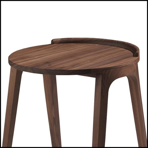 Side table all in solid handcrafted walnut wood 163-Terry