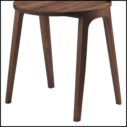Side table all in solid handcrafted walnut wood 163-Terry