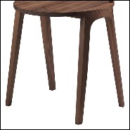 Side table all in solid handcrafted walnut wood 163-Terry