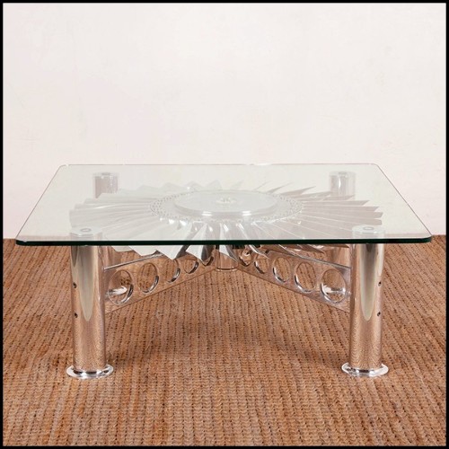 Coffee table with turbine from Rolls-Royce RB.80 Conway engine PC-Turbofan Rolls-Royce