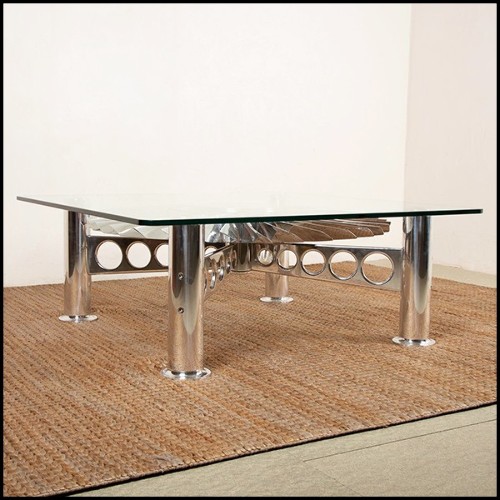 Coffee table with turbine from Rolls-Royce RB.80 Conway engine PC-Turbofan Rolls-Royce