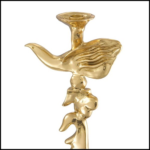 Candle Holder in polished brass with gold finish-24 Aras