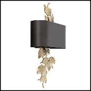 Lampe en laiton et acier inoxydable finition gold avec abats-jours coloris bronze 24-Régina