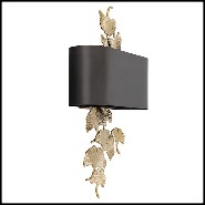 Wall Lamp in brass and stainless steel with gold finish with bronze shade 24-Regina