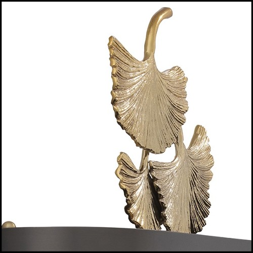 Lampe en laiton et acier inoxydable finition gold avec abats-jours coloris bronze 24-Régina