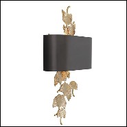 Wall Lamp in brass and stainless steel with gold finish with bronze shade 24-Regina