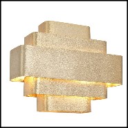 Wall Lamp Art Deco in brass and aluminium in gold finish 24-Pegaso