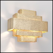 Wall Lamp Art Deco in brass and aluminium in gold finish 24-Pegaso