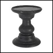 Side Table in Carrara black marble. 24-Melody.