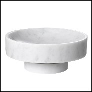 Bowl in solid white  Carrara marble. 24-Santiago
