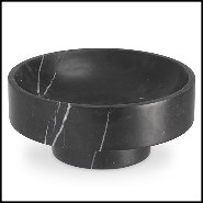 Bol en solide marbre noir de Carrare 24-Santiago.