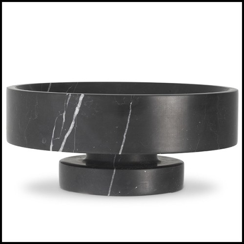 Bol en solide marbre noir de Carrare 24-Santiago.