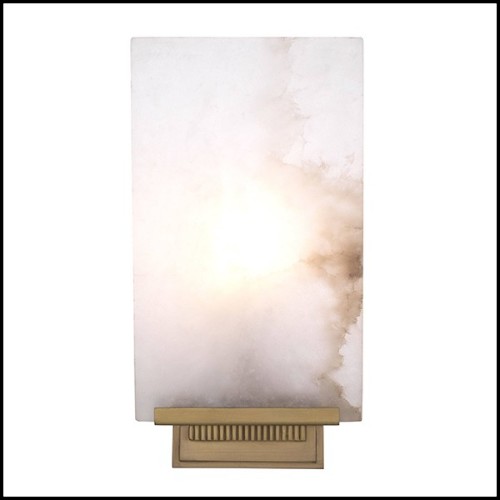 Wall Lamp in antique brass finish and alabaster 24-Mantra