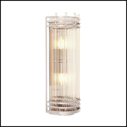 Wall Lamp in nickel finish and clear glass 24- Gulf L