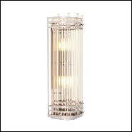 Wall Lamp in nickel finish and clear glass 24- Gulf L