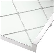 Tray in staineless steel and clear glass 24-Goa