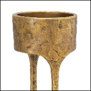 Bougeoir en laiton finition vintage avec base en granite noir 24-Bologna L