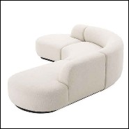 Sofa in solid wood coverded with bouclé cream fabric 24-Bjorn