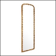 Mirror with mahogany wood gold antique finish 24-Guinevere