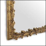Mirror with mahogany wood gold antique finish 24-Guinevere s