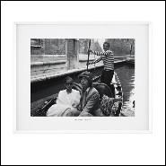 Print of Mr&Mrs Jagger's portrait with white wooden frame 24-Jagger