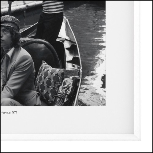 Print of Mr&Mrs Jagger's portrait with white wooden frame 24-Jagger