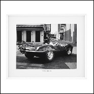 Print of Steve McQueen's portrait with white wooden frame 24- McQueen