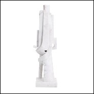 Objet décoratif style cubisme avec structure en en marbre blanc 24-Atticus