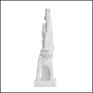 Objet décoratif style cubisme avec structure en en marbre blanc 24-Atticus