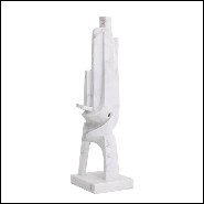 Objet décoratif style cubisme avec structure en en marbre blanc 24-Atticus
