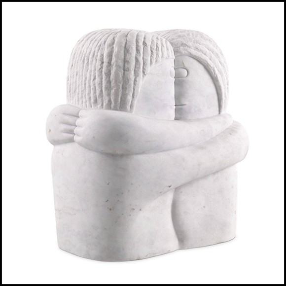 Objet décoratif en marbre blanc 24-Love Couple