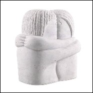 Objet décoratif en marbre blanc 24-Love Couple