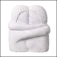 Decorative object in white marble 24-Love Couple