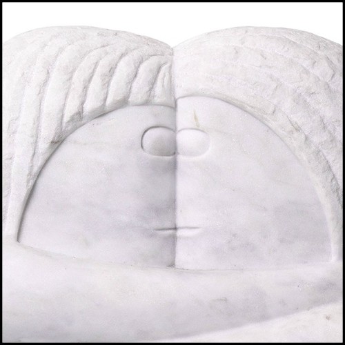 Decorative object in white marble 24-Love Couple