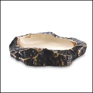 Bol en laiton massif finition bronze highlight et intérieur finition laiton poli 24-Callas