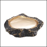 Bol en laiton massif finition bronze highlight et intérieur finition laiton poli 24-Callas