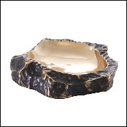 Bol en laiton massif finition bronze highlight et intérieur finition laiton poli 24-Callas