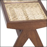 Banc style design en bois massif et rotin naturel 24-Arnaud