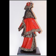 Sculpture Samourai Raku rouge et argent PC-Samurai Raku Red & Silver